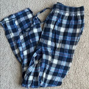 Nautica medium Plaid Pajama Bottoms - Blue and White